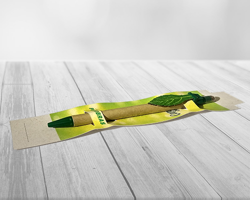 Caneta Clips personalizado com tag de mesa